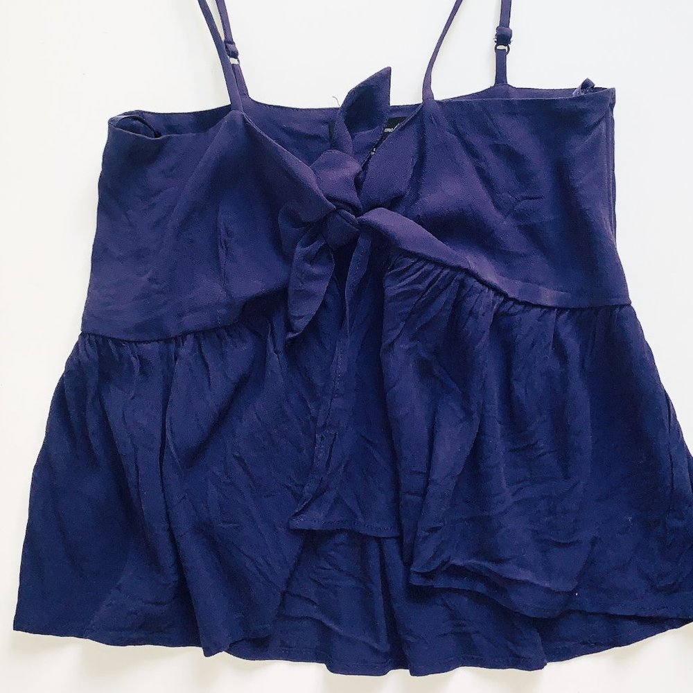 Honey Punch Blue Tie Top